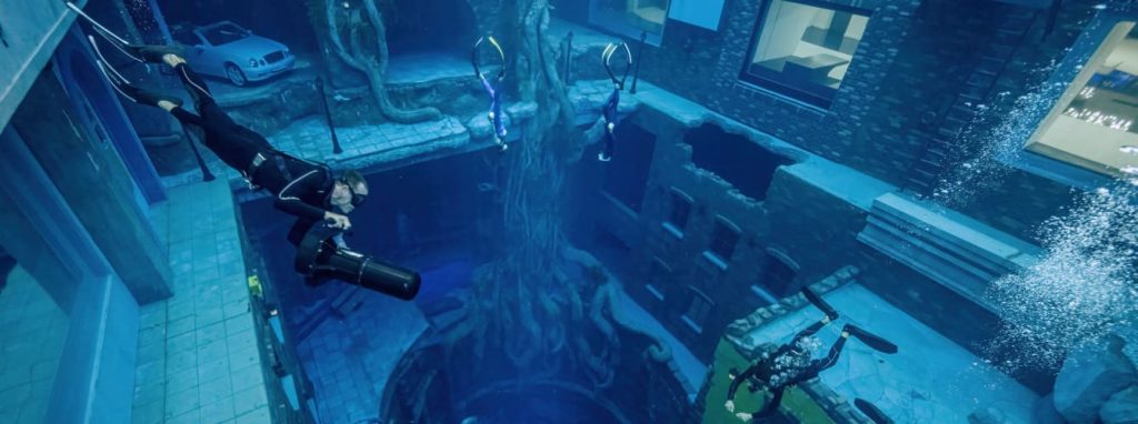 Dubai : Play arcade games in world's deepest swimming pool Deep Dive Dubai 1024x382 - Dubai : Play arcade games in world's deepest swimming pool